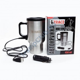 Автокружка BTrace 450 мл USB +12V