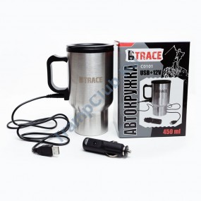 Автокружка BTrace 450 мл USB +12V