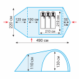 Палатка туристическая Tramp Grot 3+ ( V2) - TRT-36 Палатка туристическая Tramp Grot 3+ ( V2) - TRT-36