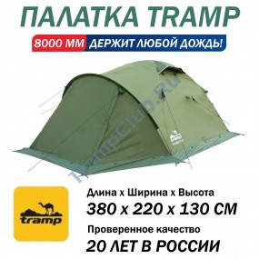 Tramp палатка Mountain 3 (V2) зеленый