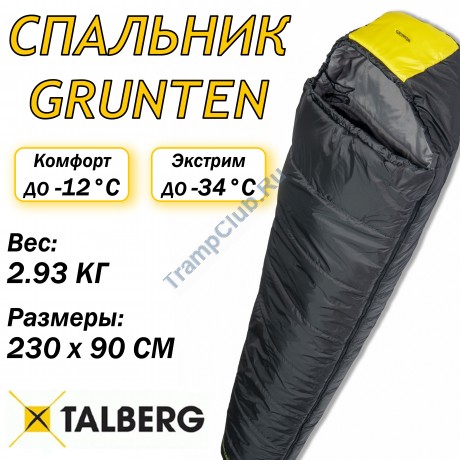 Спальный мешок Talberg Grunten (-34С, правый) - TLS-022-34