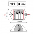 Палатка туристическая Tramp Lite Tourist 3 песочный - TLT-002