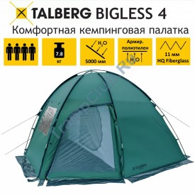 BIGLESS 4 палатка Talberg (зелёный)