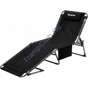 2421/2021 Bavaria Cozy Cot шезлонг скл. сталь (черный, 200х68х35/38см)