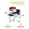 KING CAMP 1904 Steel Director chair  кресло скл. сталь (53x50x83, черный-красный) - KC1904