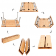 KING CAMP 2018 4-folding Bamboo table стол скл. Бамбук, алюм (65х50х45/52/65 см)