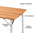 KING CAMP 2018 4-folding Bamboo table стол скл. Бамбук, алюм (65х50х45/52/65 см)