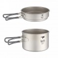 Набор титановой посуды Ultralight 2-piece CookSet 400, 800ml Keith Titanium (KFamily) - Ti6012