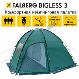 BIGLESS 3 палатка Talberg (зелёный)