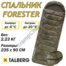 FORESTER -20°С спальный мешок (цифра -20С, левый)