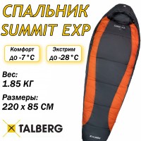 SUMMIT EXP -28°C спальный мешок (-28С, серый/оранжевый правый)