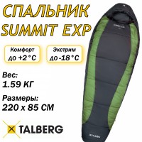 SUMMIT EXP -18°C спальный мешок (-18С, серый/зеленый левый)