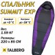 SUMMIT EXP -18°C спальный мешок (-18С, серый/фиолетовый левый)