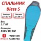 Спальный мешок BTrace Bless S size Правый (Правый,Серый/Синий)