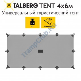 TENT  тент 4X6м SAHARA Talberg (серый)