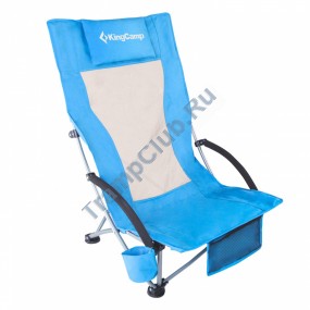 1901 Portable High Sling Chair кресло скл. cталь (голубой, 59х70х24/92)