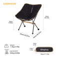 Кресло скл. сталь 2033 Larch Chair (черный) - KC2033