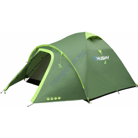 Палатка HUSKY BIZON 3 PLUS (зеленый) - HC22301AIL