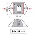Палатка туристическая Tramp Lite Tourist 2 зеленый - TLT-004.06 Палатка туристическая Tramp Lite Tourist 2 зеленый - TLT-004.06