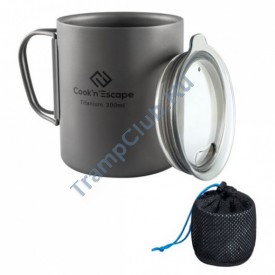 CA2012 300ml titanium double wall cup кружка с крышкой