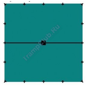 Tramp тент 6*6 метра зеленый